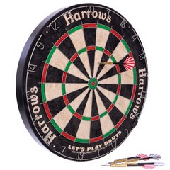 Дартс из Сизаля Sisal 6 дротиков и мишень Harrows LETS PLAY DARTS GAME SET JE01D 46 см