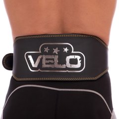 Пояс для бодибилдинга (атлетический) кожаный VELO VL-6628, L