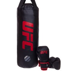 Боксерський набір дитячий (рукавички+мішок) h-60 см UFC Boxing UHY-75154, Черный
