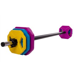 Штанга для фитнеса 20 кг MDbuddy (длина-1,4м d-30мм) FI-2692, Разные цвета