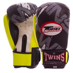 Перчатки боксерские PVC на липучке TWINS TW-2206 салатовые, 8 унций