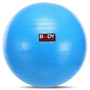 Фітбол м'яч для фітнесу глянцевий BODY SCULPTURE BJBB-001TBL-30N колір синій