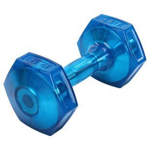 Гантель для фитнеса с TPU покрытием Zelart Jelly Urethane Coated Dumbbells TA-2946-12_5LB цвет синий