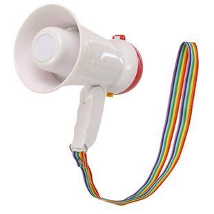Громкоговоритель мегафон рупор ручной Yaochen HW-1R 15W белый-красный