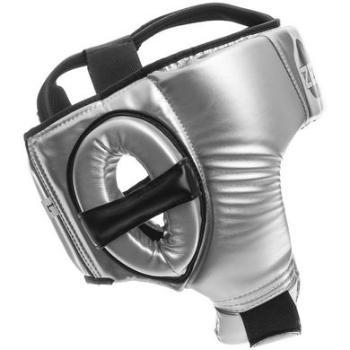 Шлем боксерский открытый серебряный PU ZELART BO-1316