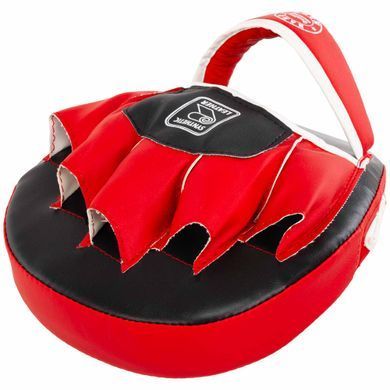 Лапа боксерская изогнутая тренировочная Кожвинил BOXER 2011-01 цвет черный-синий