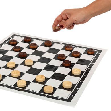 Шашки с виниловым игровым полем Zelart 3107-29