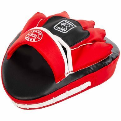 Лапа боксерская изогнутая тренировочная Кожвинил BOXER 2011-01 цвет черный-синий
