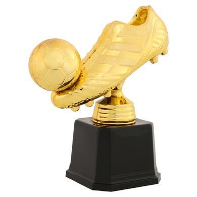 Фигура наградная спортивная Zelart Бутса с мячом JZ2227C высота 15см золото