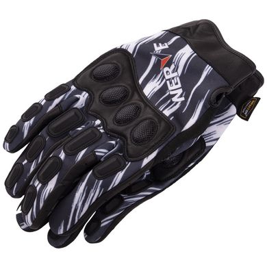 Перчатки для мотоцикла NERVE черно-белые KQ1056, L