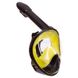 Полнолицевая маска для снорклинга с дыханием через нос YSE, Черно-желтая S-M