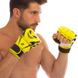 Перчатки для единоборств MMA PU ZELART лимонно-черные BO-1374, L