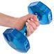 Гантель для фитнеса с TPU покрытием Zelart Jelly Urethane Coated Dumbbells TA-2946-12_5LB цвет синий