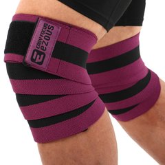 Коленные бинты для приседаний BUNDLED KNEECAP EZOUS A-10 цвет черный-фиолетовый