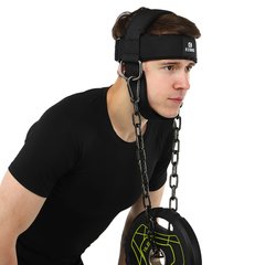 Упряж тренажер для тренування м'язів шиї NECK HARNESS EZOUS N-06 чорний