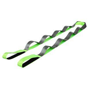Лента стропа с петлями для растяжки Stretch Strap Zelart FI-8369 цвет салатовый