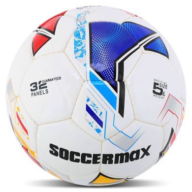 М'яч футбольний SOCCERMAX FB-9495 колір білий-жовтий-синій