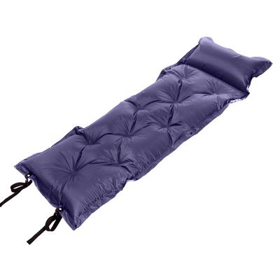 Каремат самонадувающийся с подушкой (коврик надувной) TY-0559, Синий