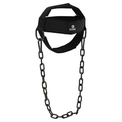 Упряжь тренажер для тренировки мышц шеи NECK HARNESS EZOUS N-06 черный