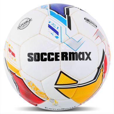 М'яч футбольний SOCCERMAX FB-9495 колір білий-жовтий-синій