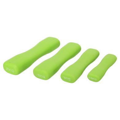 Гантель для фитнеса неопреновая MDbuddy TA-5322-2 цвет салатовый