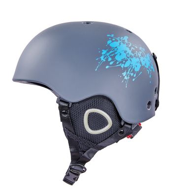 Шлем горнолыжный с механизмом регулировки MS-6289 серый M (55-58)