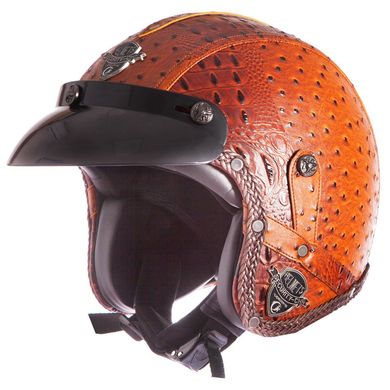 Шлем для чоппера (мотоцикла, мопеда) VINTAGE MS-555K-DBR, L (58-61)
