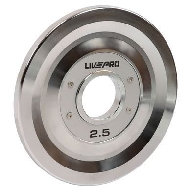 Блини диски сталеві 2 Handle металева втулка LiveUp LP8338-2_5 &oslash;51мм 2,5кг сірий