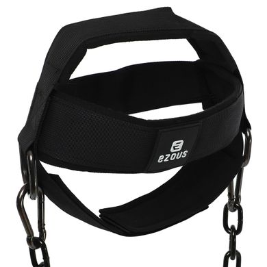 Упряжь тренажер для тренировки мышц шеи NECK HARNESS EZOUS N-06 черный