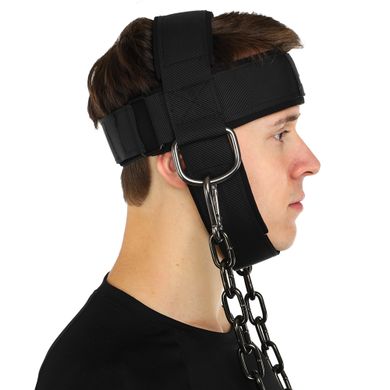 Упряж тренажер для тренування м'язів шиї NECK HARNESS EZOUS N-06 чорний