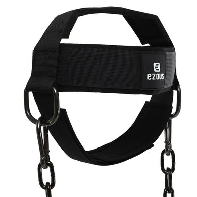 Упряж тренажер для тренування м'язів шиї NECK HARNESS EZOUS N-06 чорний