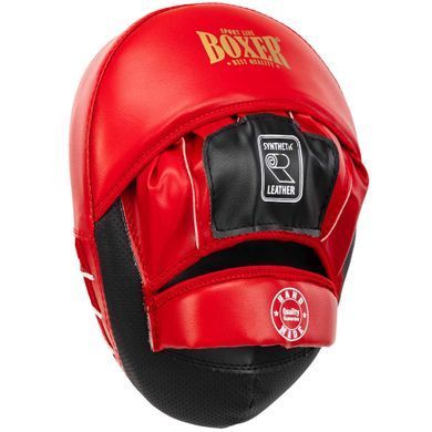 Лапа боксерская изогнутая тренировочная Кожвинил BOXER Элит 2013-01 цвет черный-синий