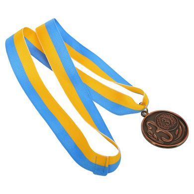 Медаль спортивна зі стрічкою Zelart WREATH C-1489-5 колір золотий