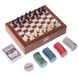 Шахматы, покер на 100 фишек набор настольных игр 2 в 1 W2518B