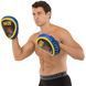 Лапа боксерская изогнутая тренировочная Кожвинил BOXER Элит 2013-01 цвет черный-синий