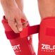 Защита голени с футами Zelart красная BO-3958, XL