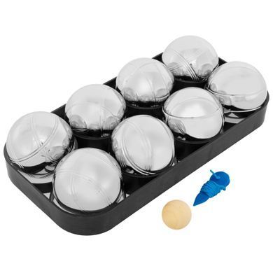 Петанк (бочче) спортивная игра 8 стальных шаров в PVC чехле Zelart IG-5340 8шаров &oslash;7,3см серебряный