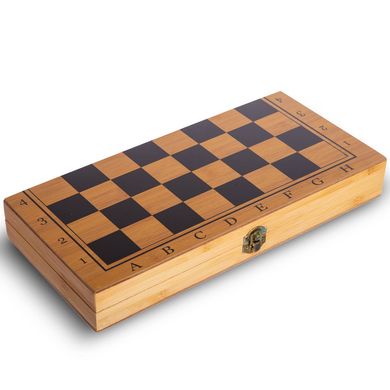 Шахматы, шашки, нарды 3 в 1 бамбуковые B-3135