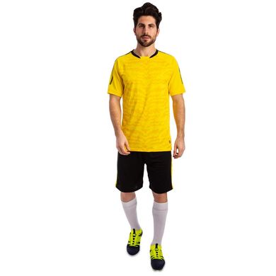 Футбольная форма SP-Sport Pixel черно-желтая 1704, рост 160-165