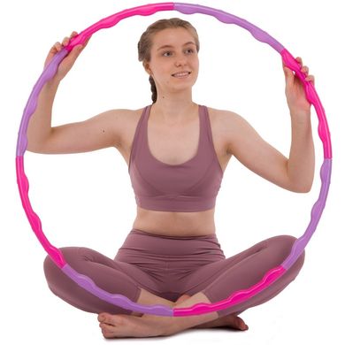 Обруч складной Хула Хуп Hula Hoop Zelart BARBIE FI-5948 8 секций фиолетовый-розовый