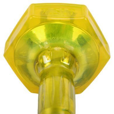 Гантель для фитнеса с TPU покрытием Zelart Jelly Urethane Coated Dumbbells TA-2946-7_5LB цвет желтый