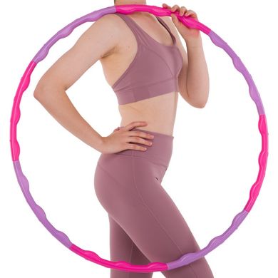 Обруч складной Хула Хуп Hula Hoop Zelart BARBIE FI-5948 8 секций фиолетовый-розовый