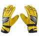 Перчатки футбольные с защитными вставками MITER Latex Foam желтые GGLG-MR, 8