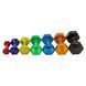 Гантель для фитнеса с TPU покрытием Zelart Jelly Urethane Coated Dumbbells TA-2946-7_5LB цвет желтый