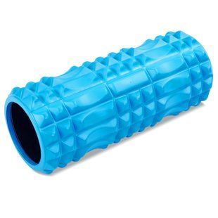 Ролер масажний циліндр (ролик мфр) 33см Grid Spine Roller Zelart FI-5712 колір синій