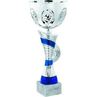 Кубок спортивный наградной высота 27см серебряный 16454D