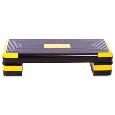 Степ платформа (90x34x10/15/20 см) желтая FI-1574, Черный