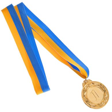 Спортивная медаль для соревнований с лентой d= 5 см C-3969, 1 место (золото)