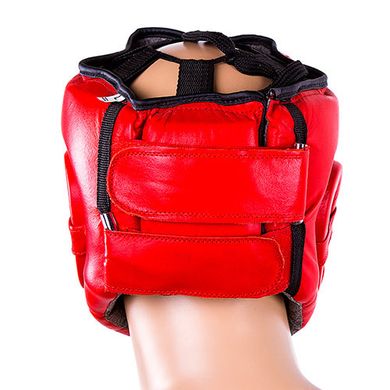 Шлем кожаный боксерский красный EVERLAST EVSV480