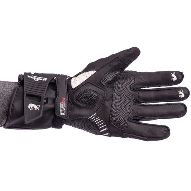 Перчатки для мотоцикла зимние черно-белые HN-16, L